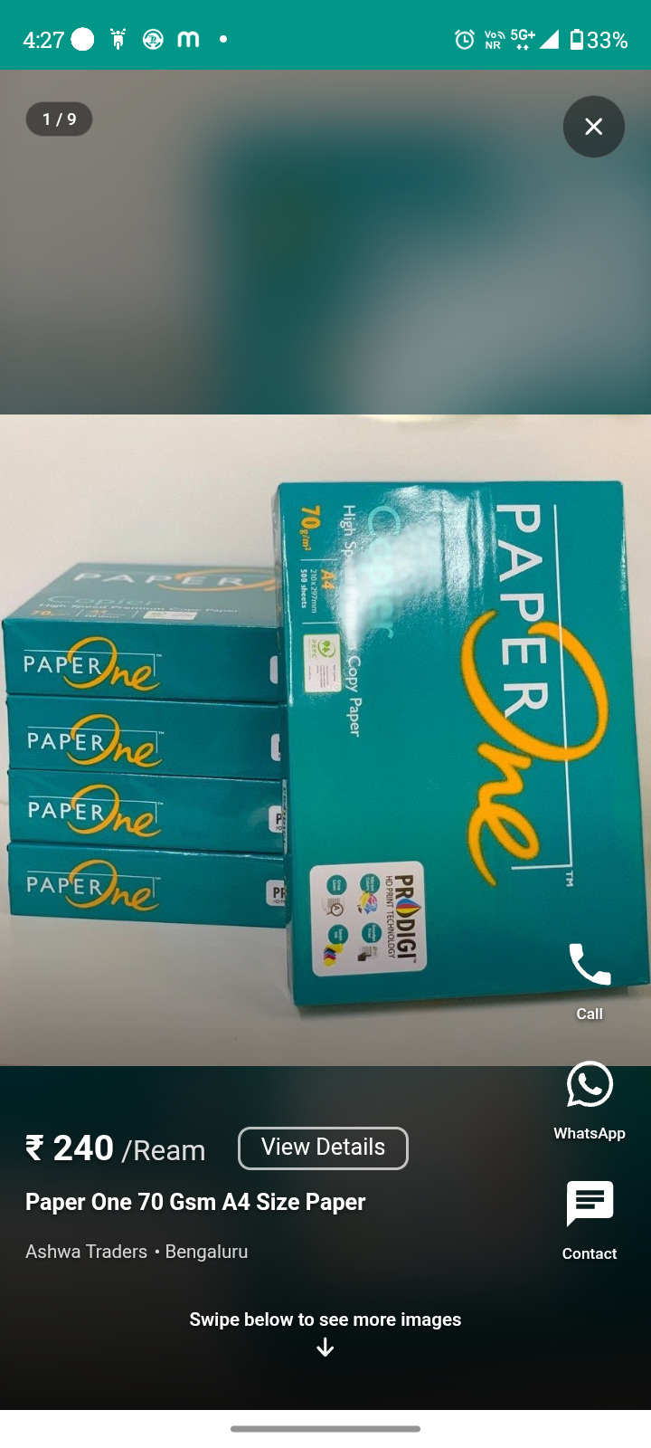 Paper One 70 GSM